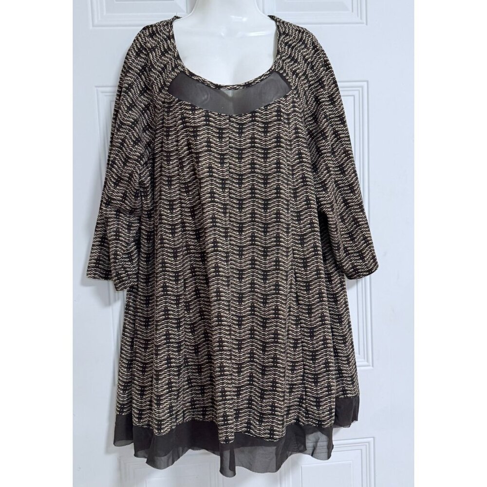 Catherine's Blouse SZ 2X Thick Neckline Accents Fairy Chic‎